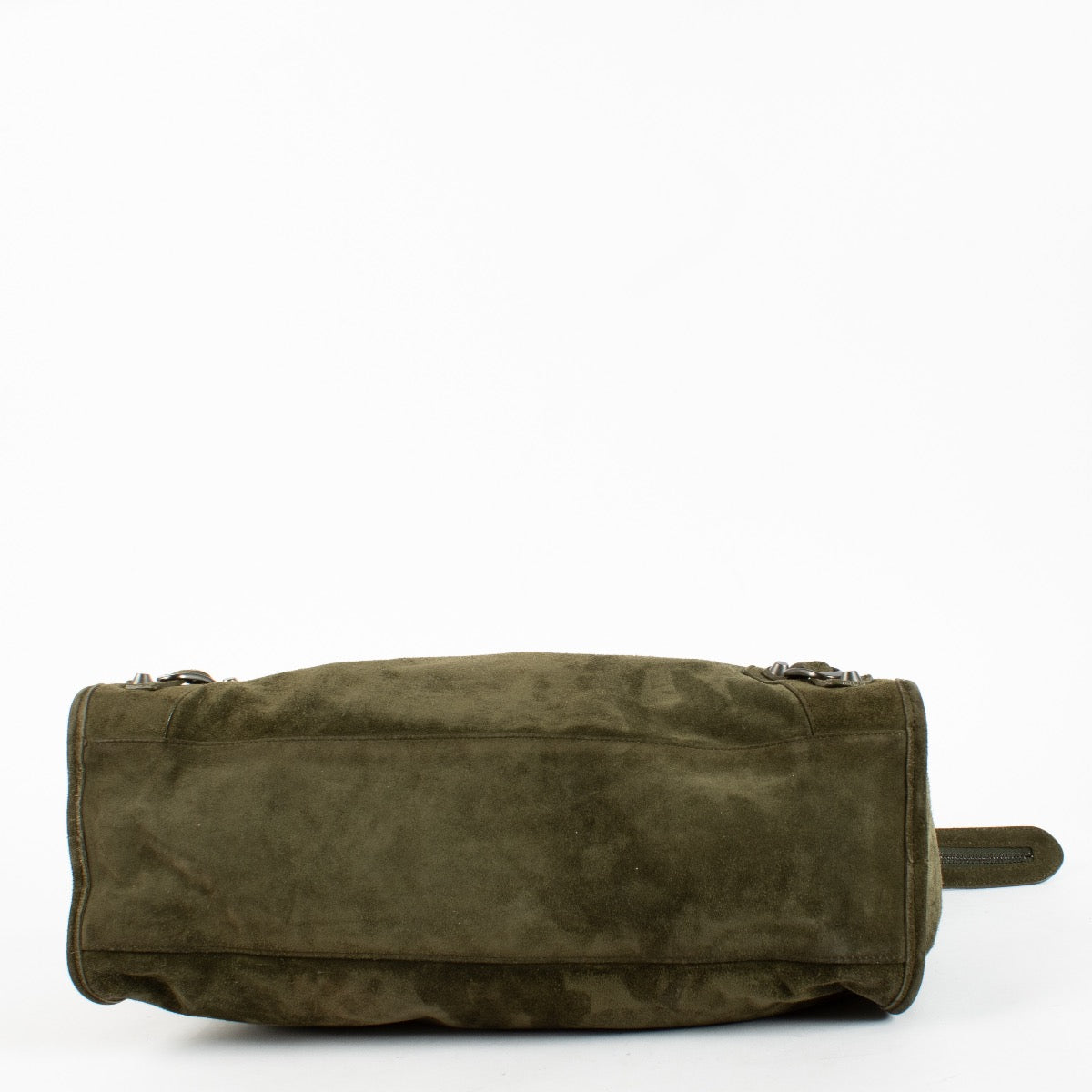 Authentic Second Hand Balenciaga Green Suede Medium City Bag on Labellov.com