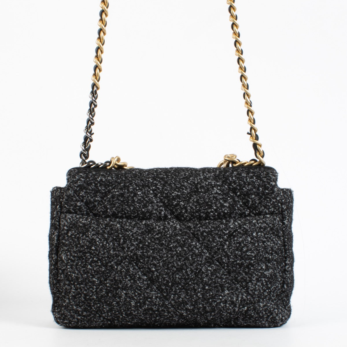 Authentic Second Hand Chanel Tweed Medium Chanel 19 Bag on Labellov.com