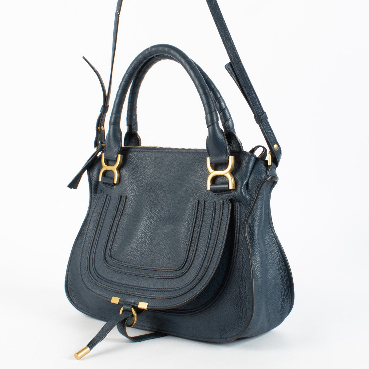 Authentic Second Hand Chloé Blue Medium Marcie Bag on Labellov.com