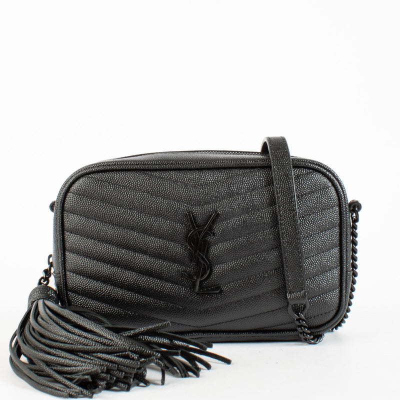 Authentic Second Hand Saint Laurent Black Lou Mini Camera Bag on Labellov.com