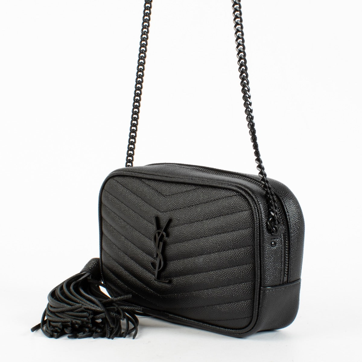 Authentic Second Hand Saint Laurent Black Lou Mini Camera Bag on Labellov.com