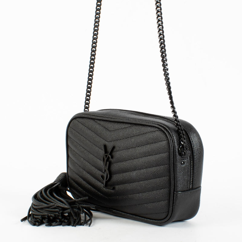 Authentic Second Hand Saint Laurent Black Lou Mini Camera Bag on Labellov.com