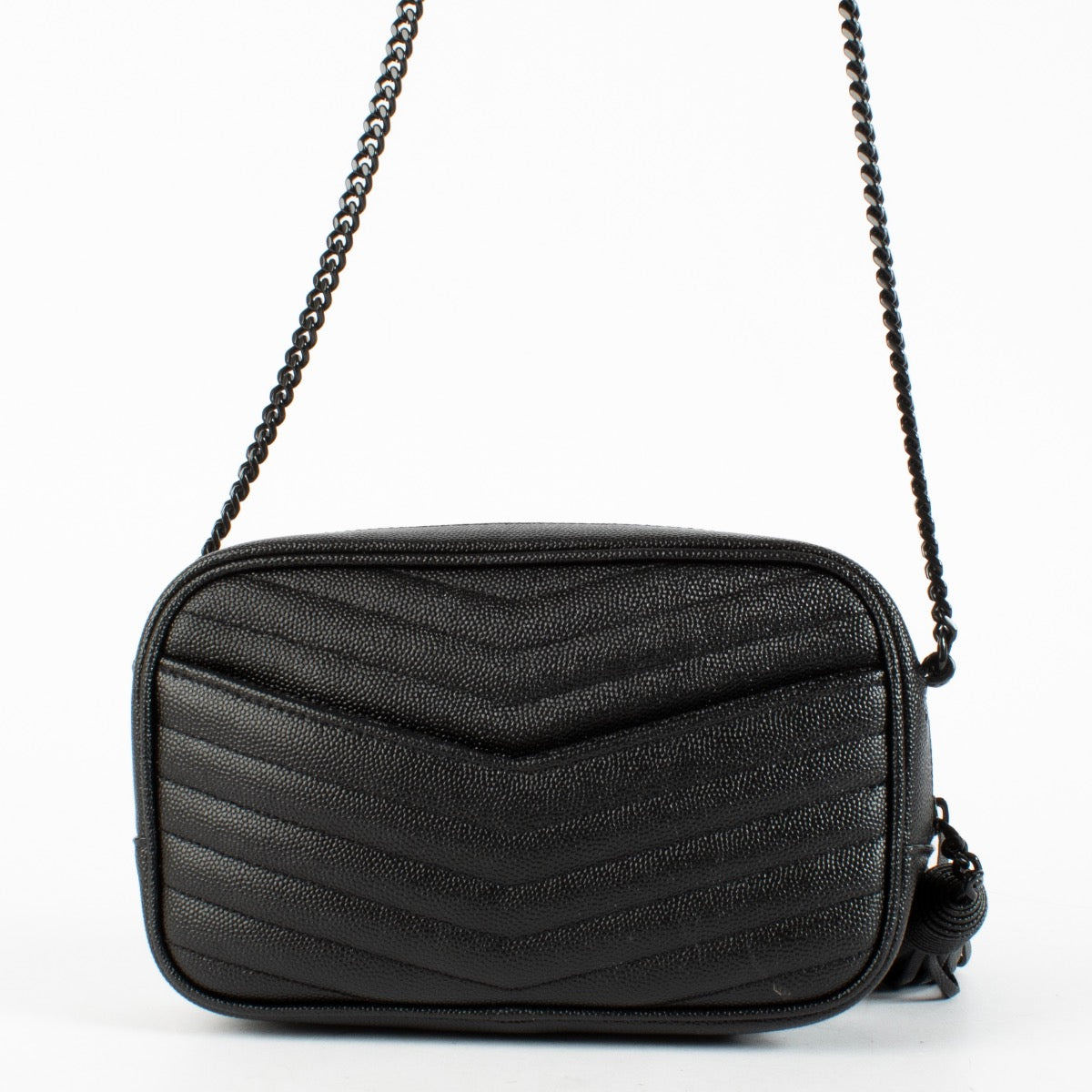 Authentic Second Hand Saint Laurent Black Lou Mini Camera Bag on Labellov.com