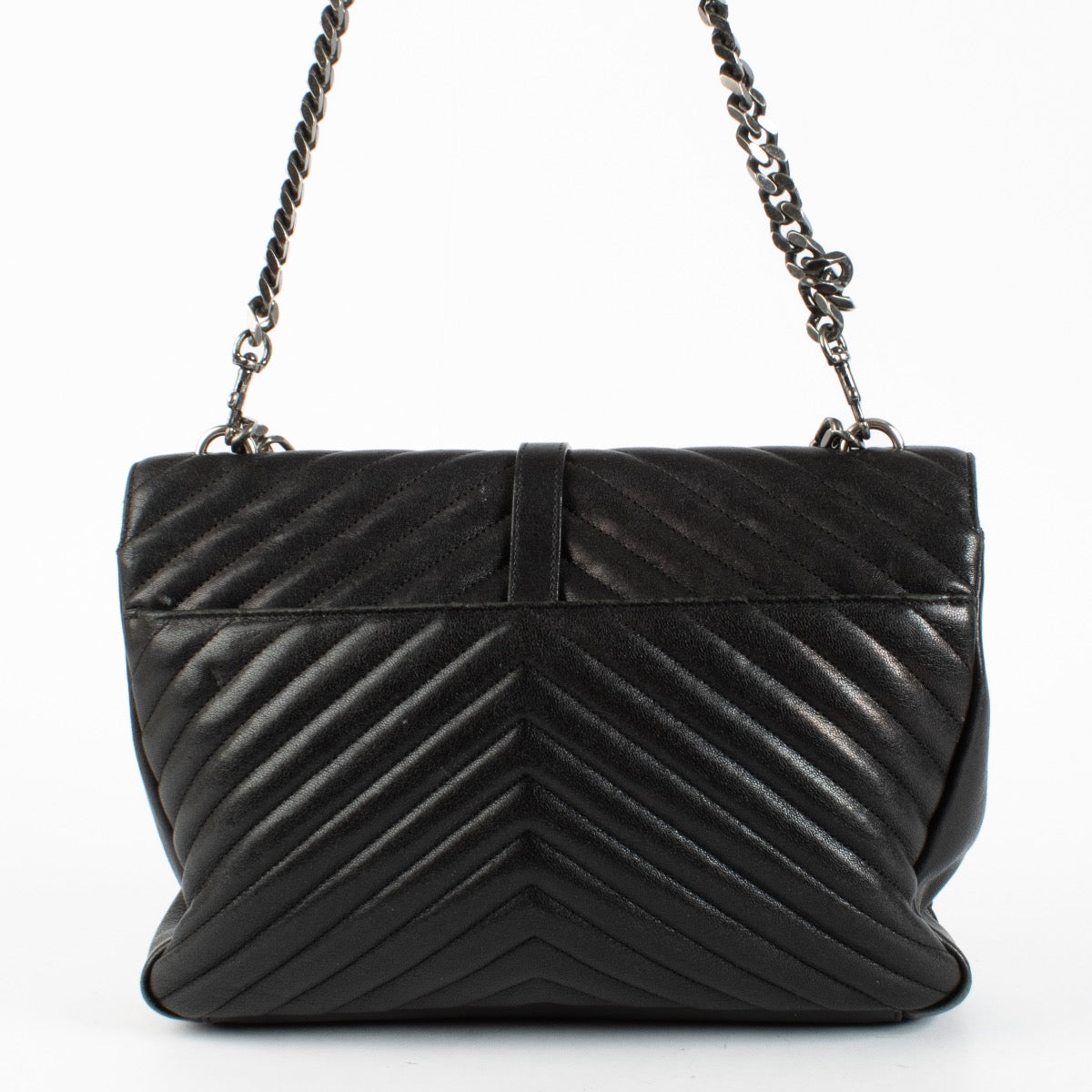 Authentic Second Hand Saint Laurent Black Large College Bag on Labellov.com