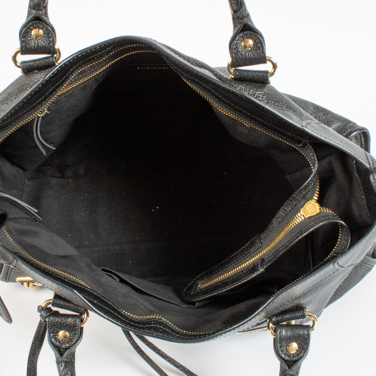 Balenciaga Black Metallic Edge Medium City Bag