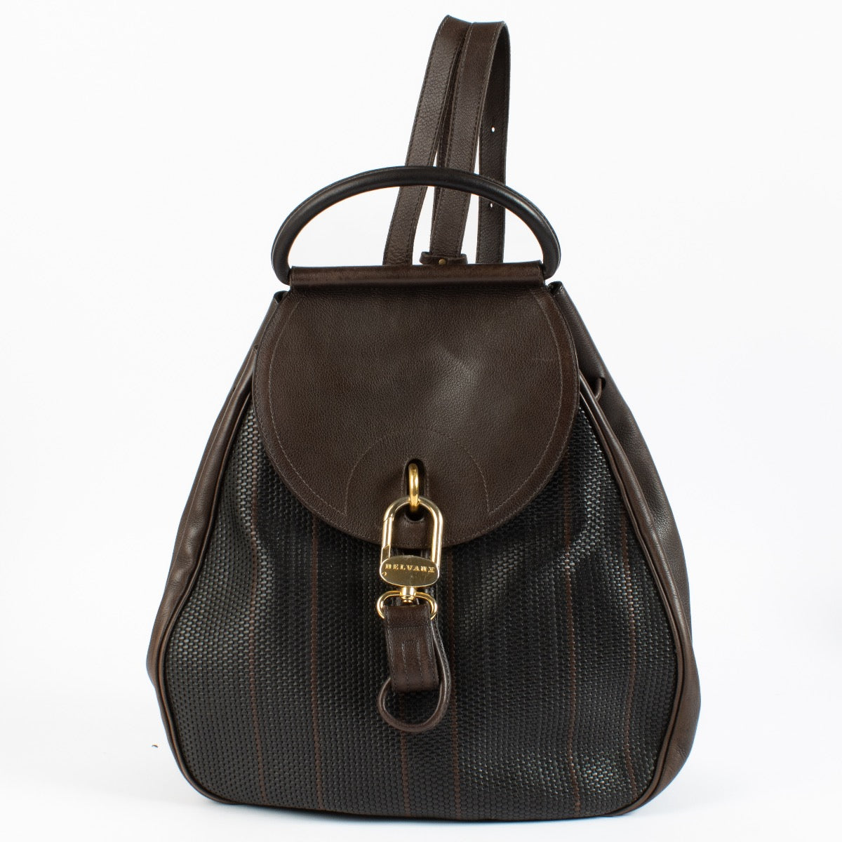 shop authentic Delvaux Brown Lucifer GM Backpack on www.labellov.com