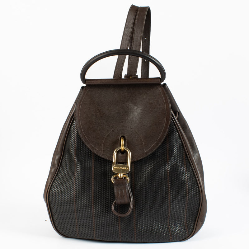 shop authentic Delvaux Brown Lucifer GM Backpack on www.labellov.com