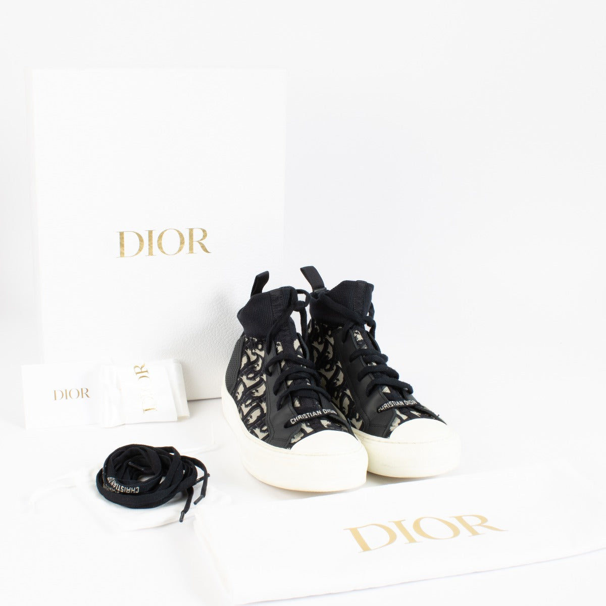 Shop 100% authentic second hand Christian Dior Blue Oblique Walk'n'Dior Sneakers on Labellov.com