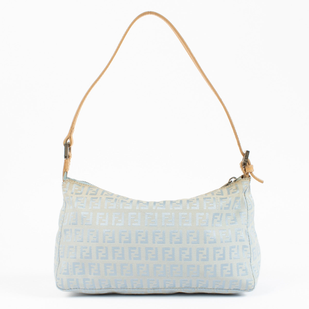 Fendi Blue Zucca Cloth Shoulder Bag