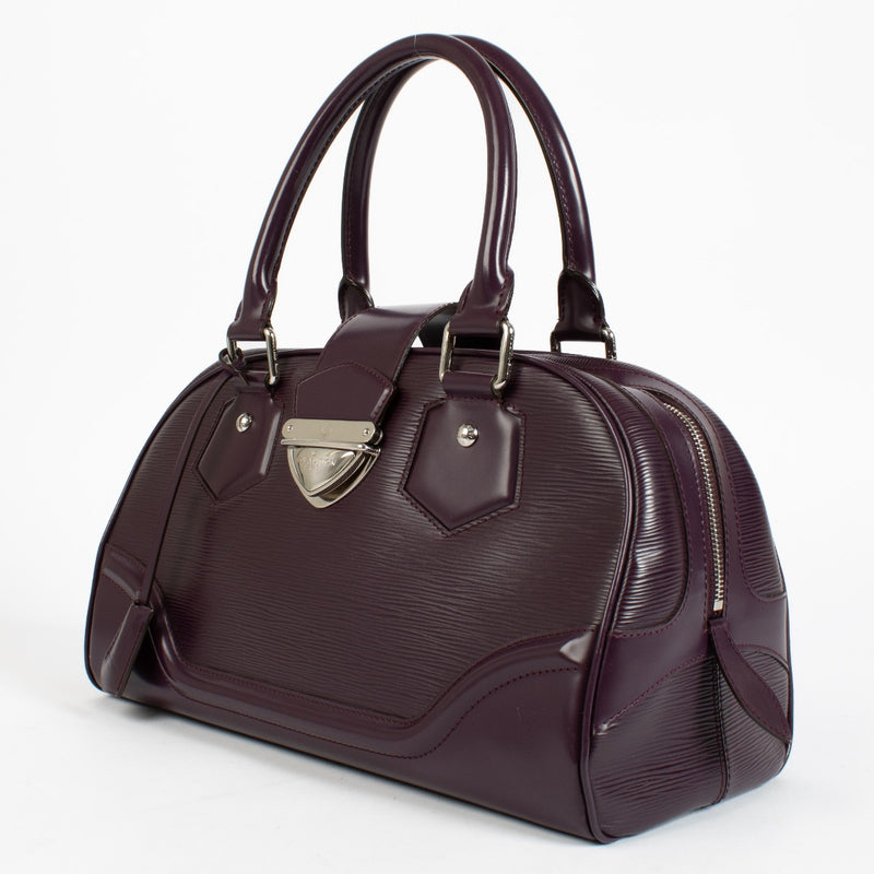authentic preloved Louis Vuitton Cassis Epi Leather Montaigne GM Bowling Bag on Labellov.com