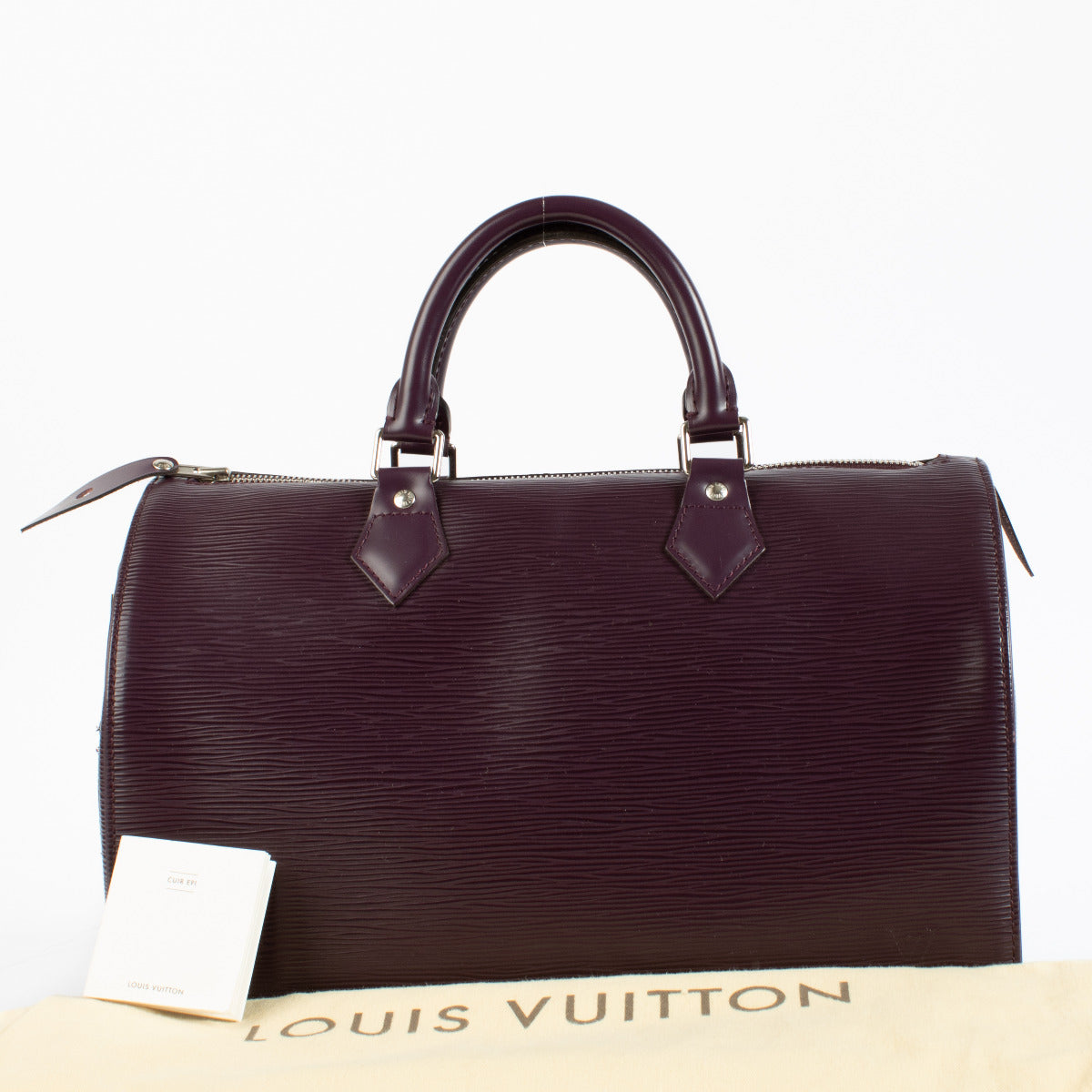 Louis Vuitton Cassis Epi Leather Speedy 35 Top Handle Bag