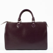 Louis Vuitton Cassis Epi Leather Speedy 35 Top Handle Bag