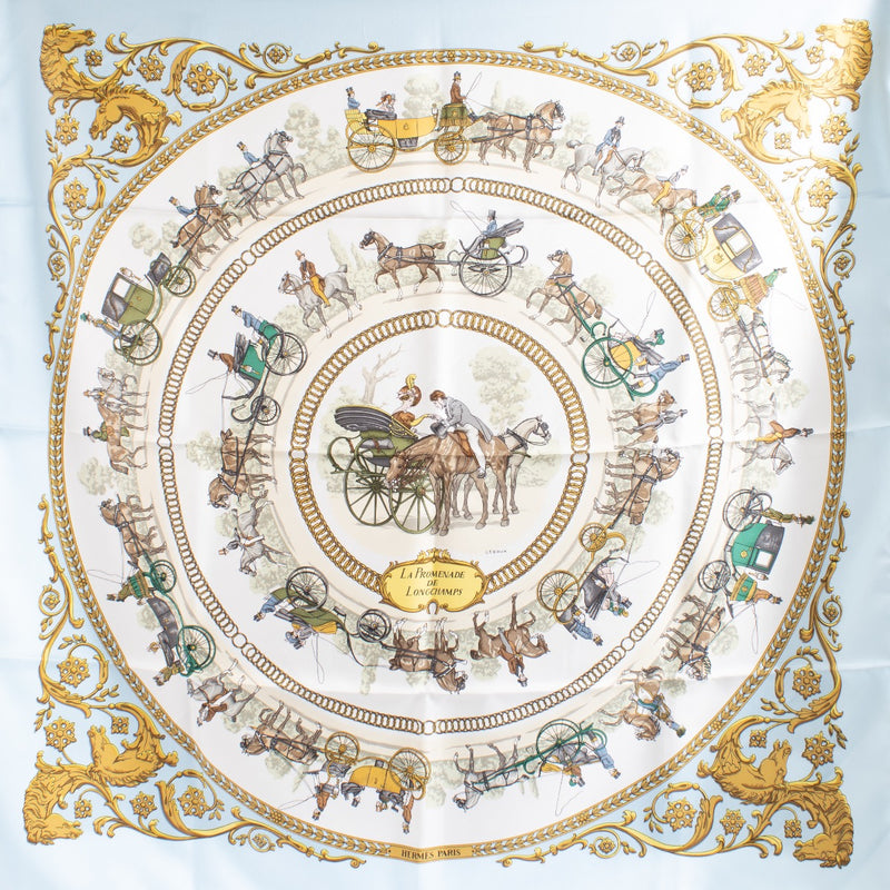 Shop 100% authentic second hand Hermès La Promenade De Longchamps Scarf on Labellov.com