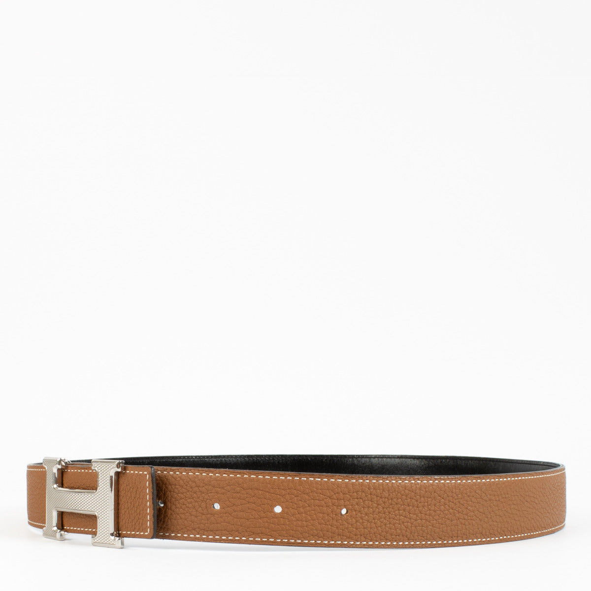Hermès H Buckle Gold and Black Belt - size 85
