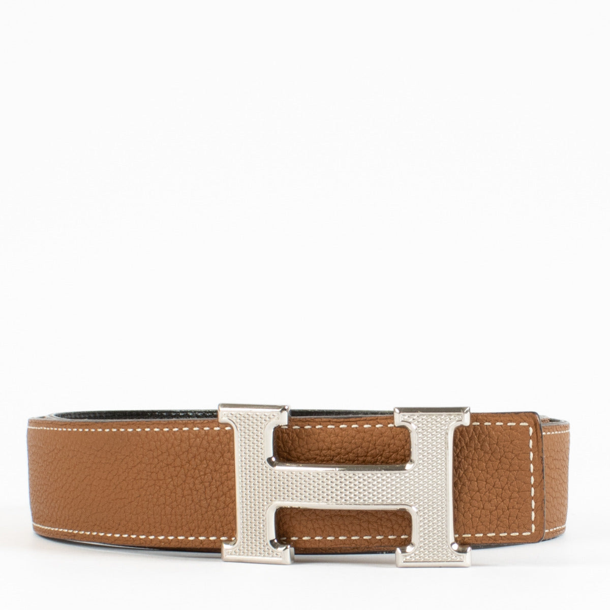 Hermès H Buckle Gold and Black Belt - size 85