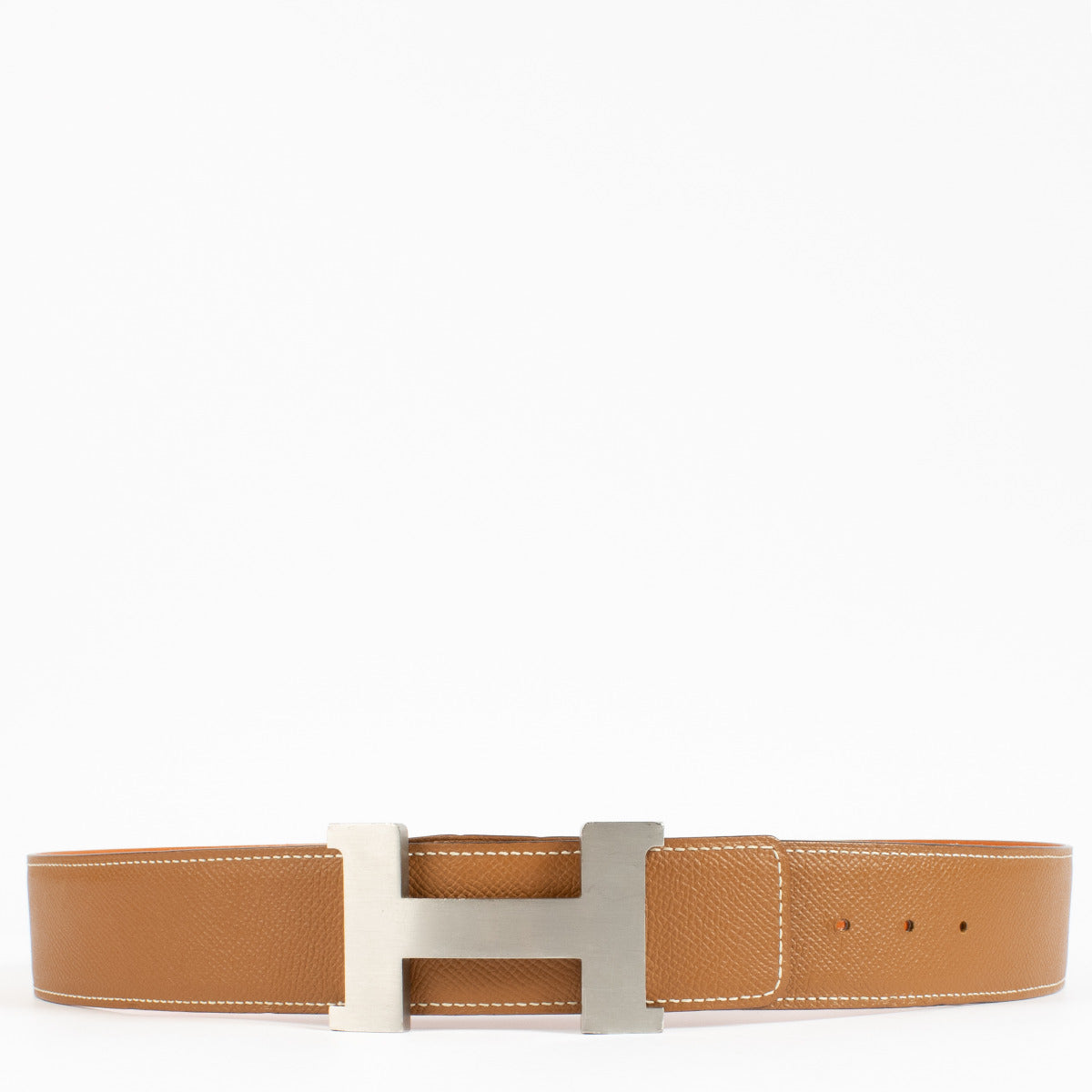 Hermès Orange and Gold Constance Belt 40 mm - size 85