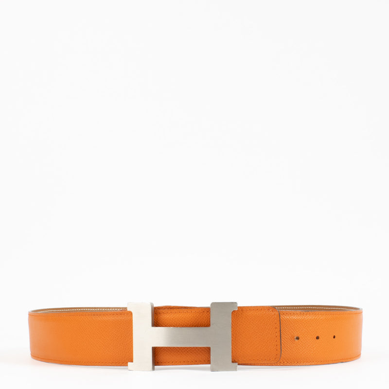 Hermès Orange and Gold Belt 40 mm - size 85