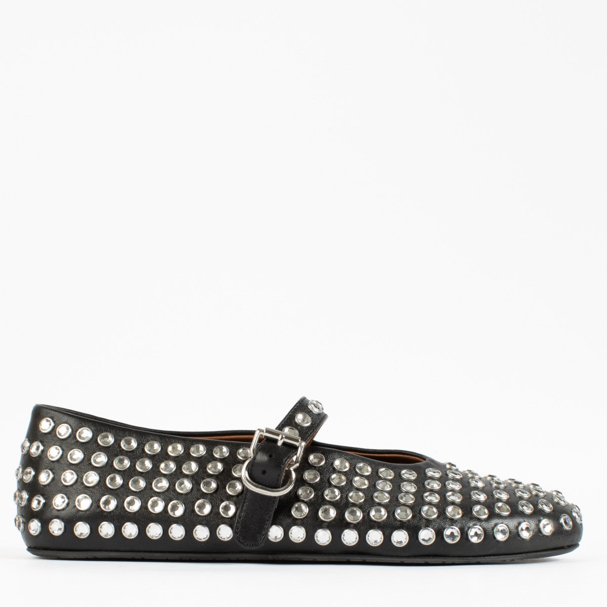 shop 100% authentic second hand Alaïa Black Strass Lambskin Ballet Flats - Size 40 on Labellov.com