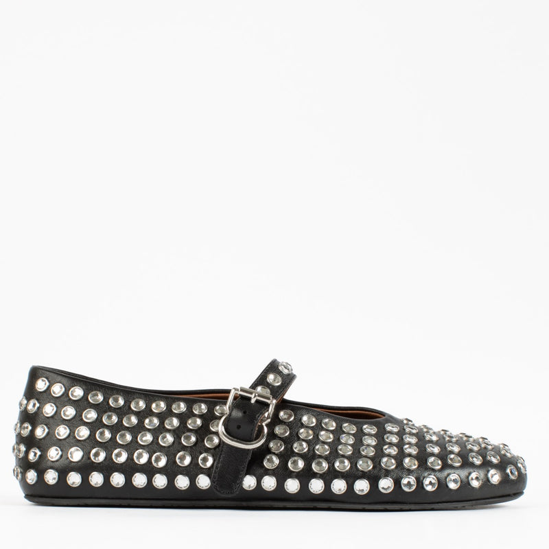 shop 100% authentic second hand Alaïa Black Strass Lambskin Ballet Flats - Size 40 on Labellov.com