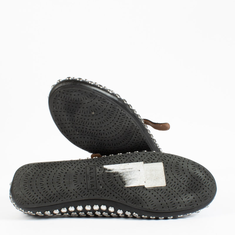 shop 100% authentic second hand Alaïa Black Strass Lambskin Ballet Flats - Size 40 on Labellov.com