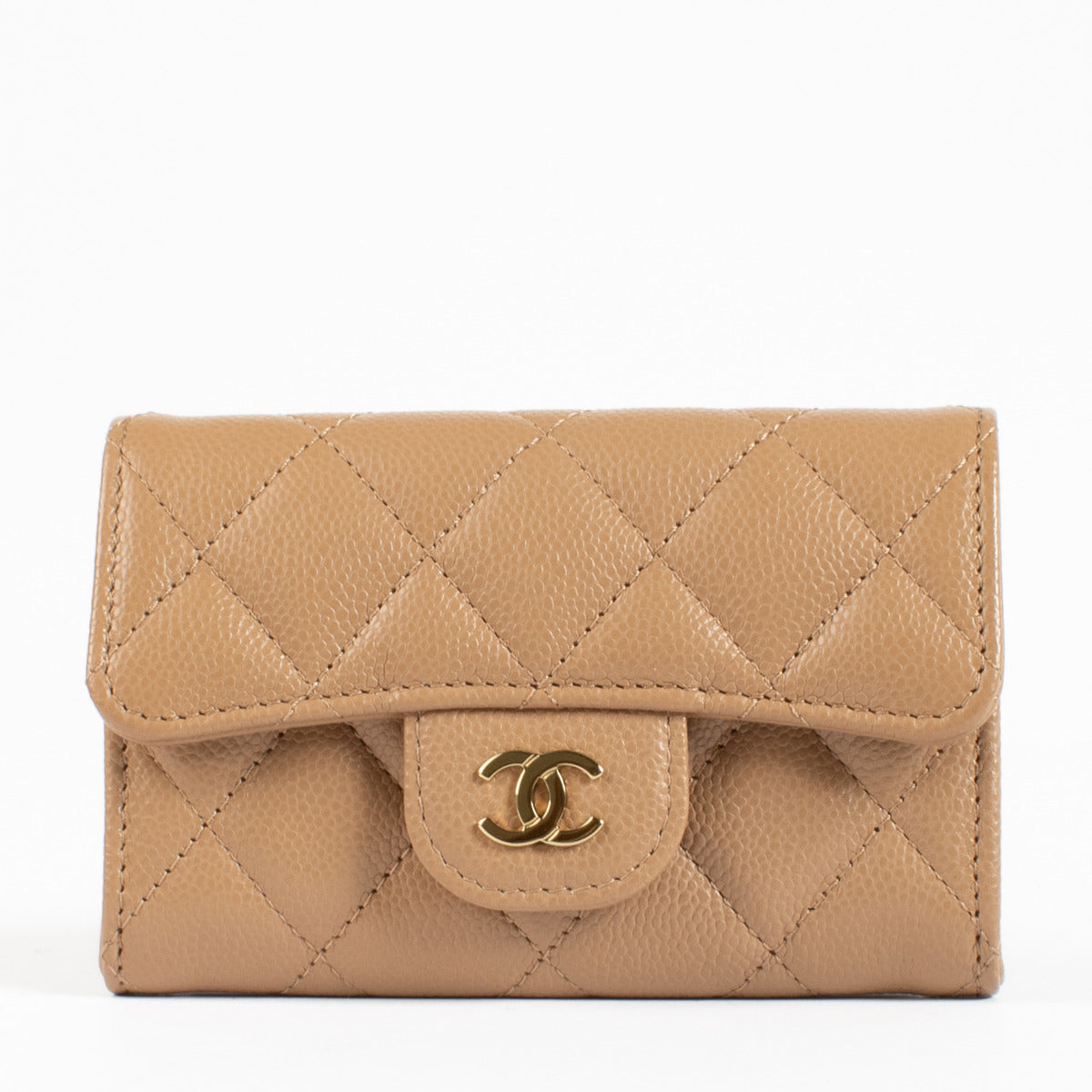 Portefeuille Chanel Classic Flap petit format couleur Caramel