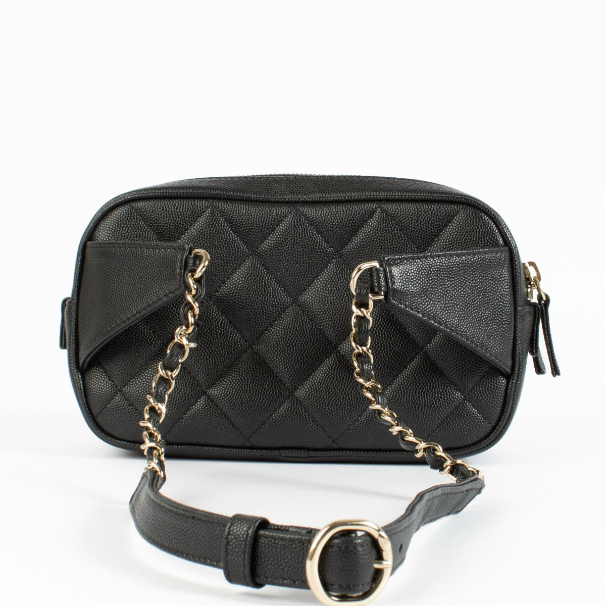 Chanel Zwarte Caviar Heuptas met Etui