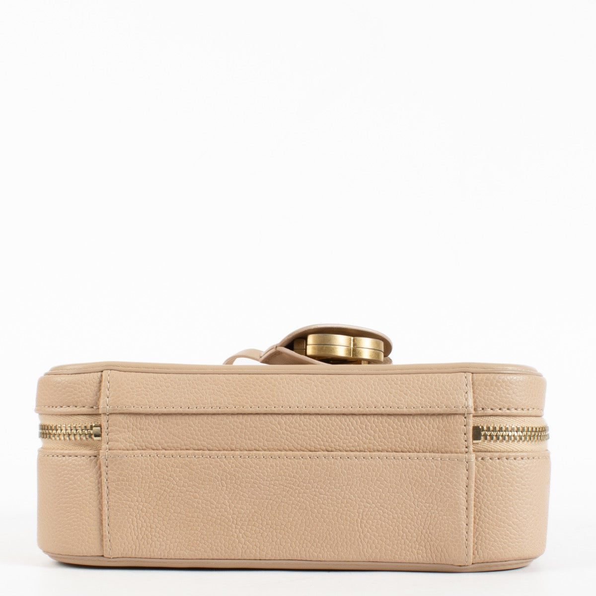 Authentic Second Hand Chanel Beige CC Filigree Vanity Case Bag on Labellov.com