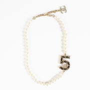 Chanel 23P N°5 Pearl & Crystal Necklace
