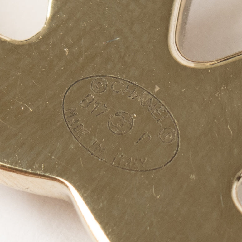 Chanel CC Gold-Tone Metal Brooch