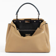 Shop safe online at labellov in Antwerp, Brussels and Knokke this 100% authetnic second hand Fendi Beige Mini Peekaboo Bag
