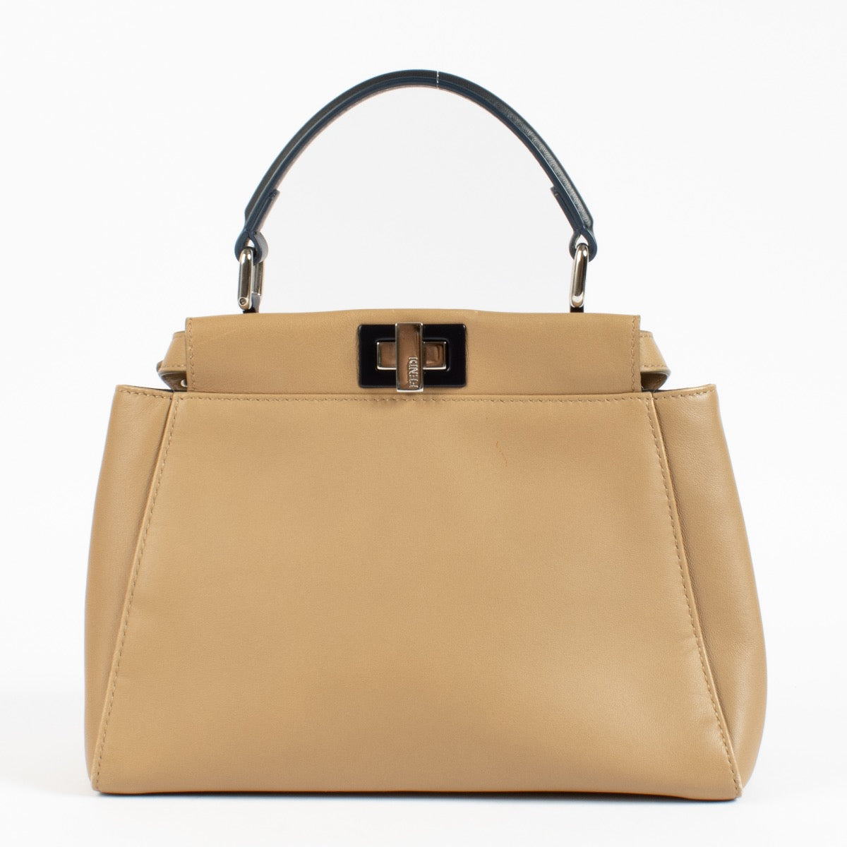 Shop safe online at labellov in Antwerp, Brussels and Knokke this 100% authetnic second hand Fendi Beige Mini Peekaboo Bag