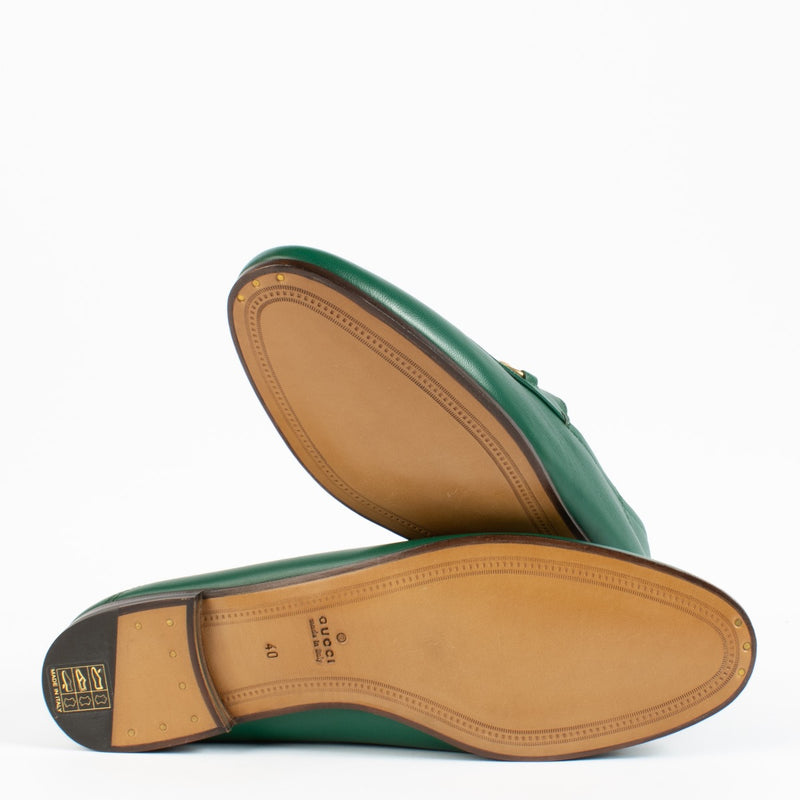 shop 100% authentic second hand Gucci Green Horsebit Loafers - Size 40 on Labellov.com