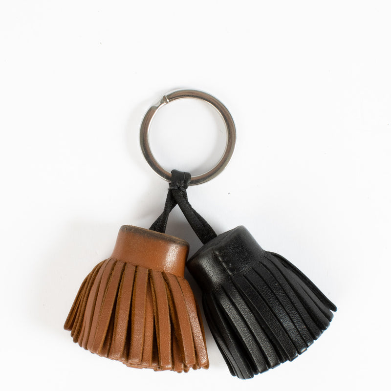 Hermès Black/Gold Uno-Dos Key Ring Charm