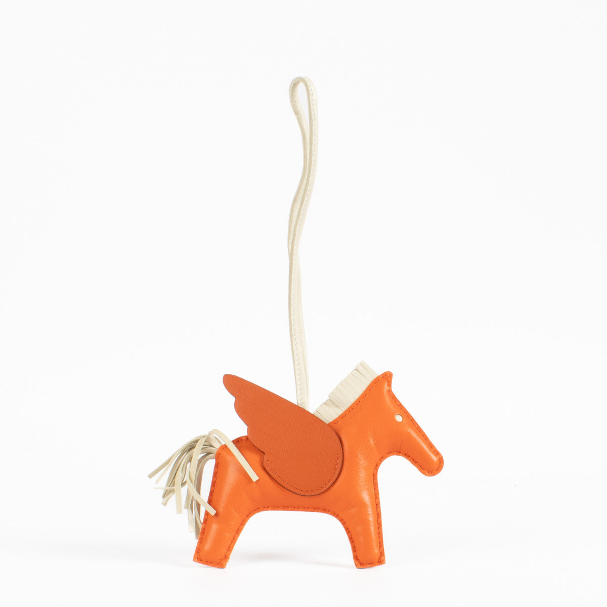 Hermès Rodeo Pegase MM Oranje/Craie bedel