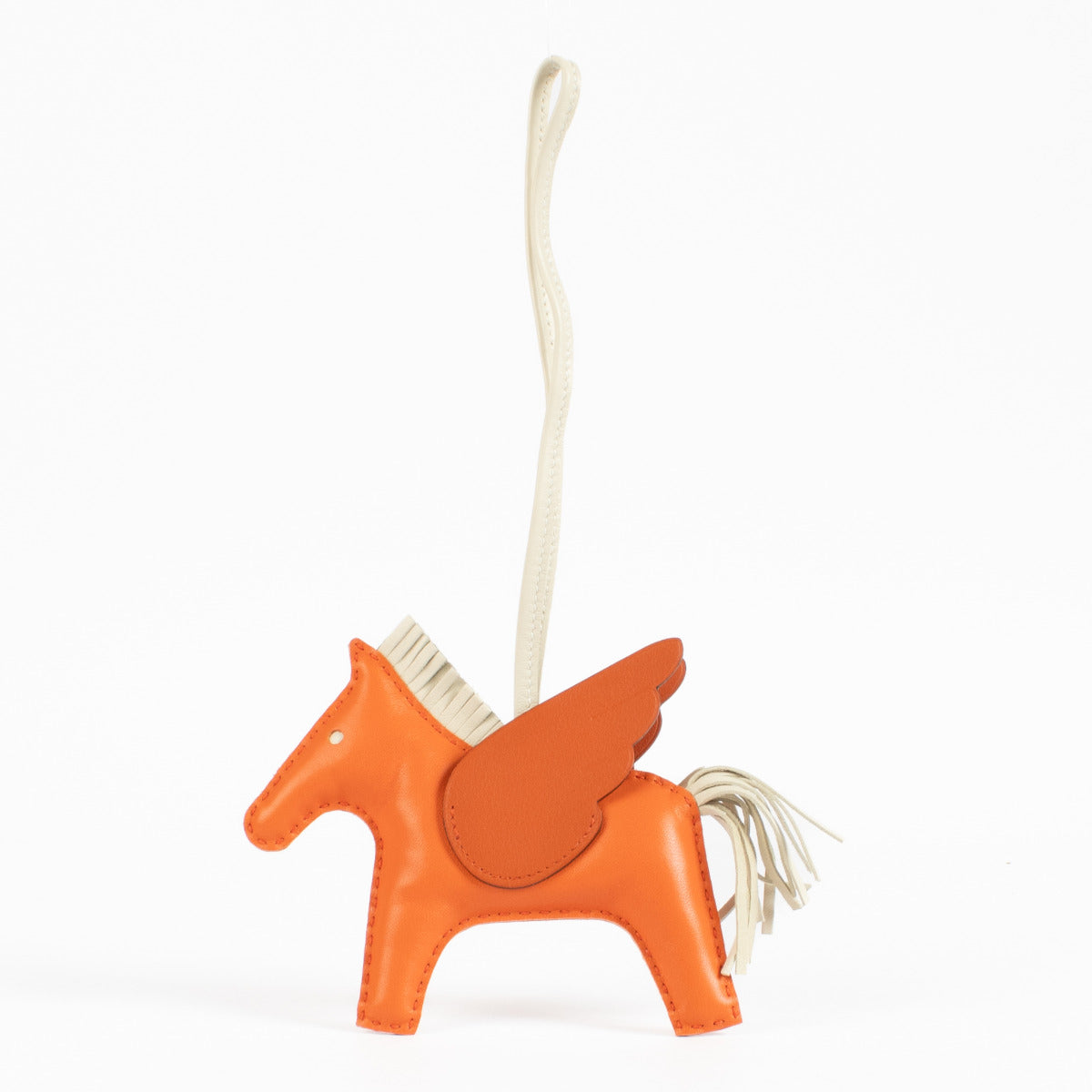 Hermès Rodeo Pegase MM Oranje/Craie bedel