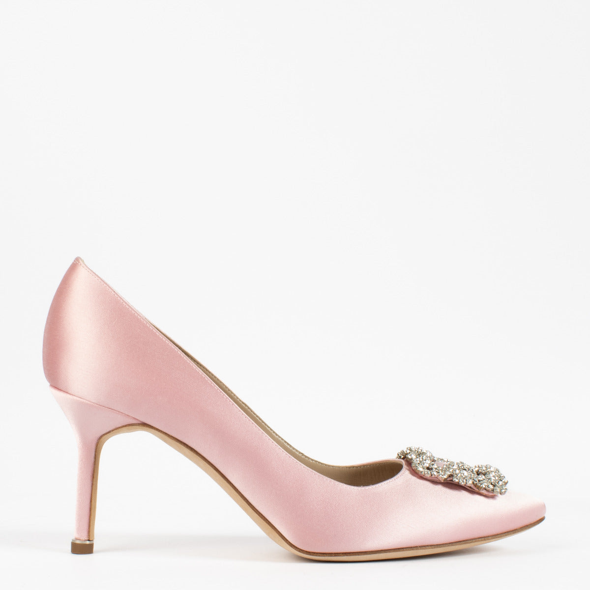 Manolo Blahnik Satin Hangisi Pumps - Size 40