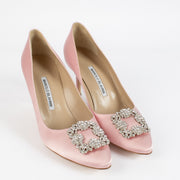Manolo Blahnik Satin Hangisi Pumps - Size 40