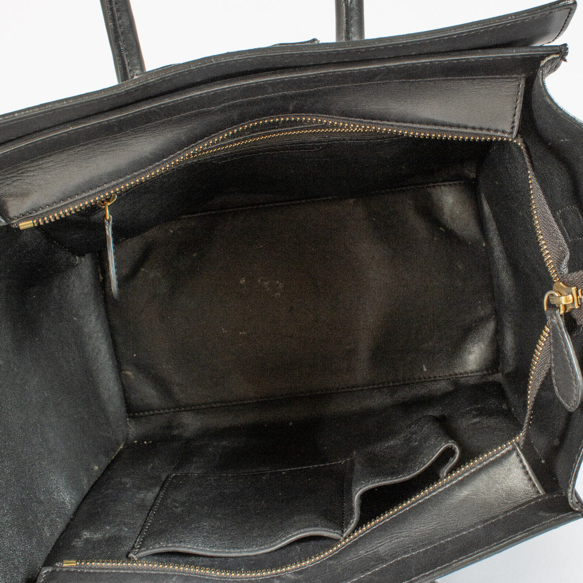 Celine Zwarte Python Mini Luggage Tas