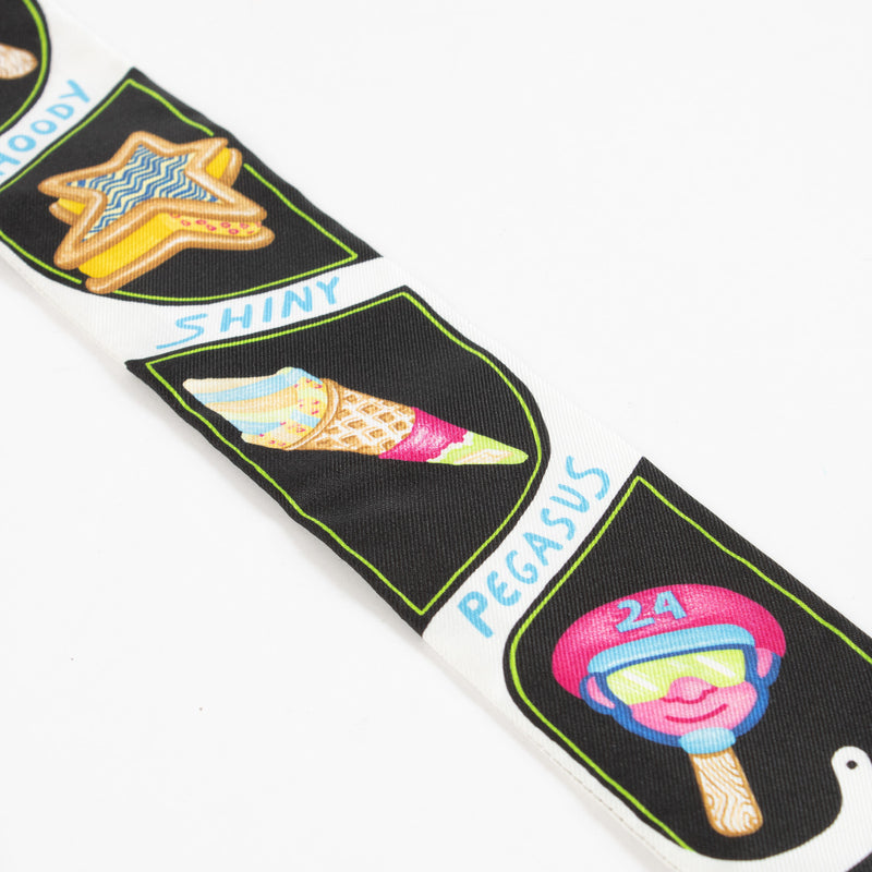 Hermès Funny Ice Cream Twilly Scarf