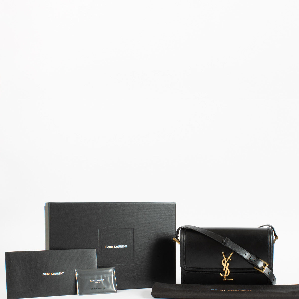 Saint Laurent Black Solferino Medium Shoulder Bag