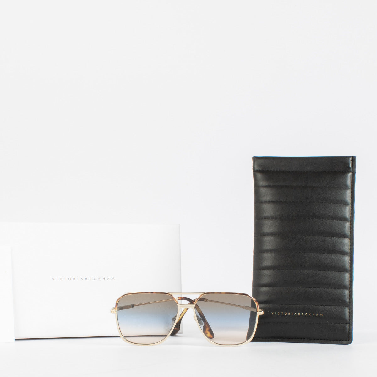 Victoria Beckham Gold Aviator Sunglasses