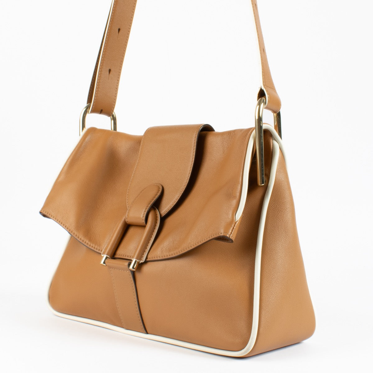 Shop 100% authentic second hand Delvaux Vegetal/Ivory Borderline Givry Bag on Labellov.com