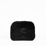 Authentic pre-loved Chanel Black Faux Fur Slippers With Pouch - Size 40 on Labellov.com