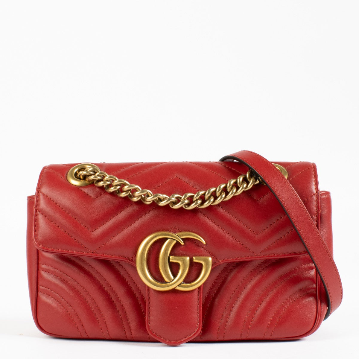 Sac Gucci GG Marmont petit modèle rouge