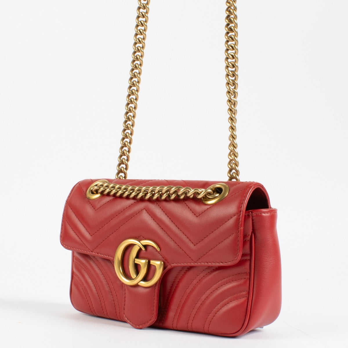 Sac Gucci GG Marmont petit modèle rouge