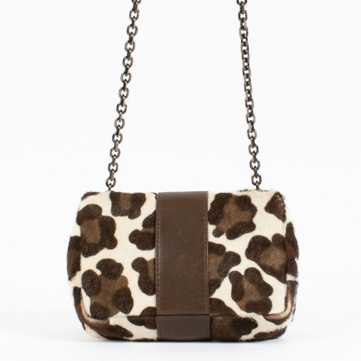 Christian Louboutin Leopard Print Pony Hair Sweet Charity Mini Bag