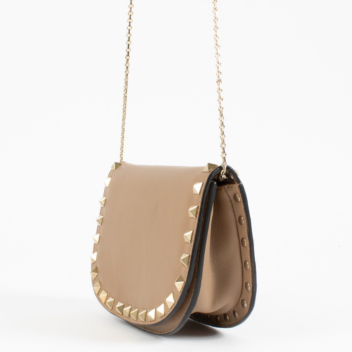 Valentino Garavani Nude Rockstud Mini Flap Bag