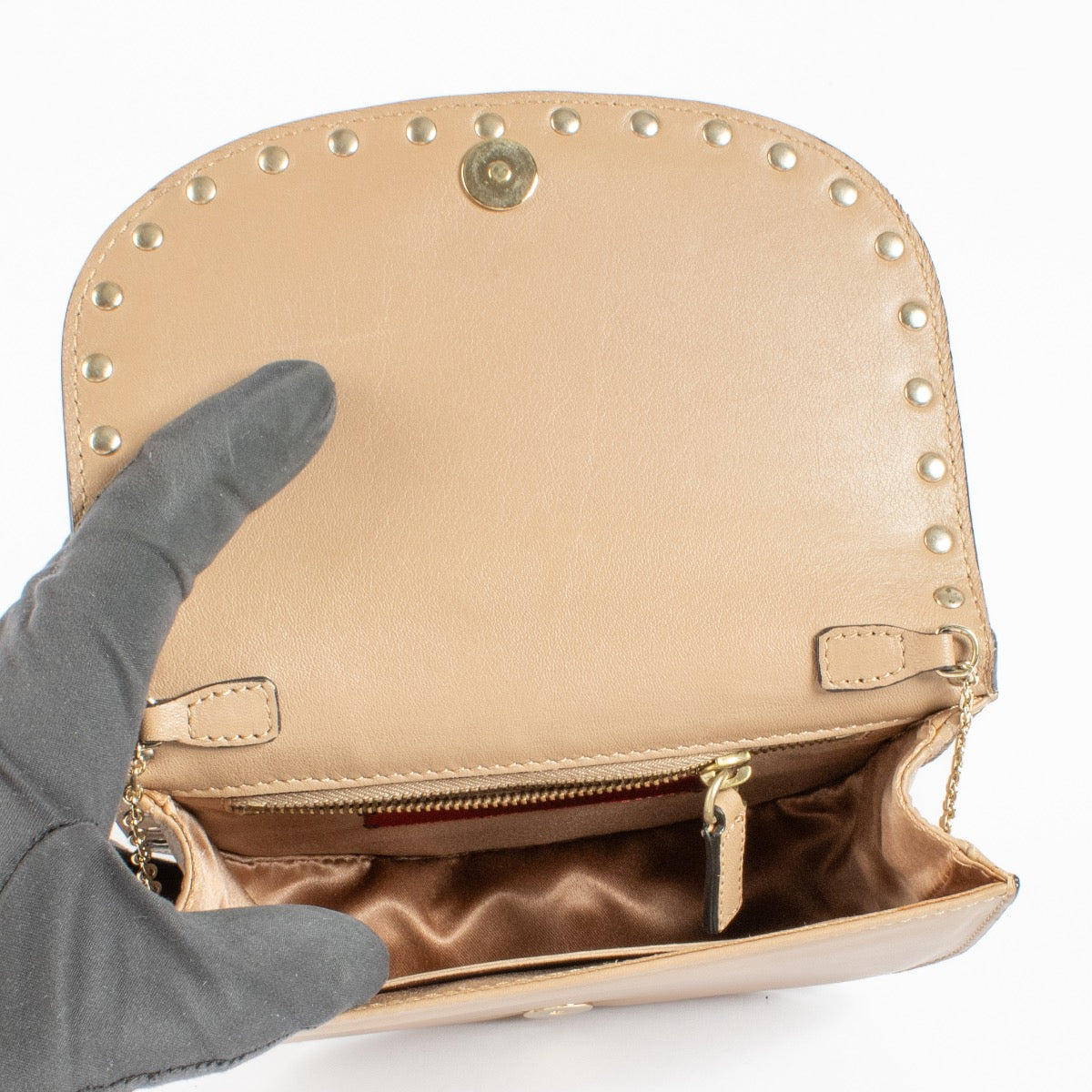 Valentino Garavani Nude Rockstud Mini Flap Bag