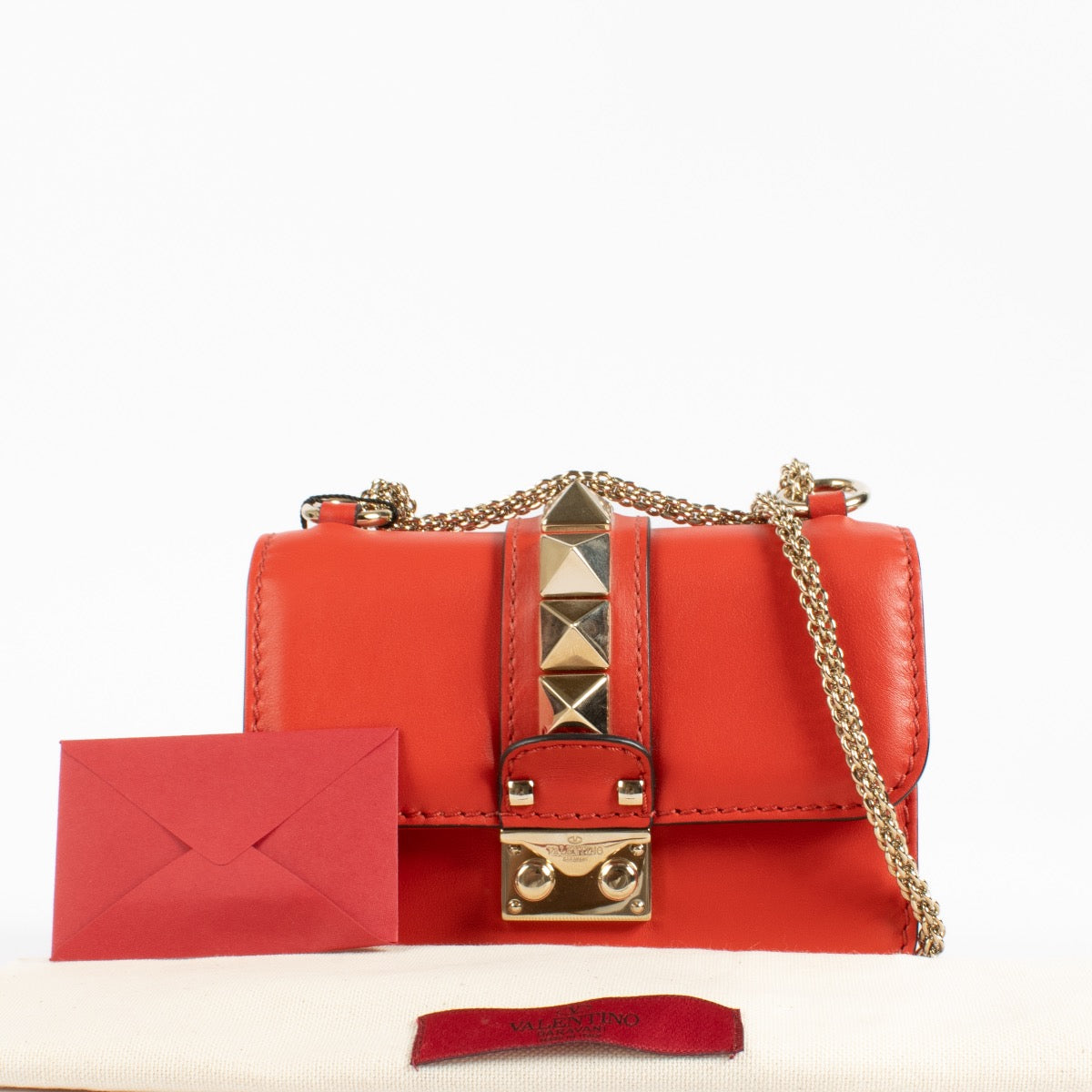 Sac Glam Lock petit format rouge Valentino Garavani