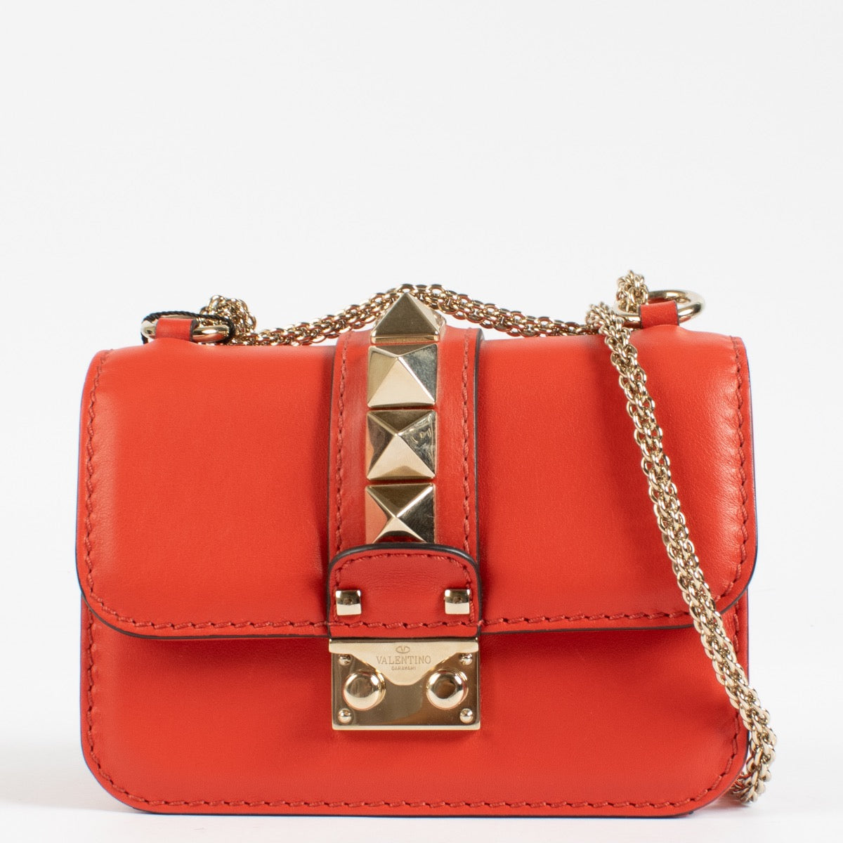 Sac Glam Lock petit format rouge Valentino Garavani